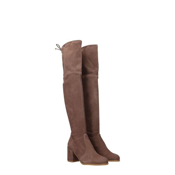 Stuart Weitzman Beige Leather Over The Women's Knee